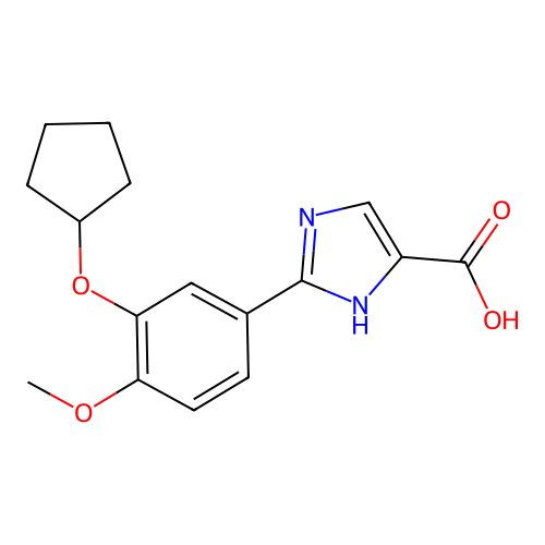 2-(3-Cyclopentyloxy-4-methoxyphenyl)-imidazole-4-carboxylic acid structure