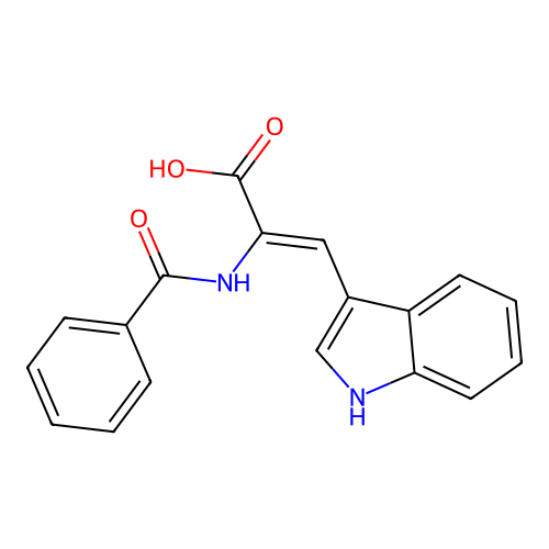 2-Propenoic acid, 2-(benzoylamino)-3-(1H-indol-3-yl)-, (Z)- structure