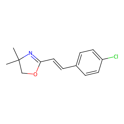 Oxazole, 4,5-dihydro-2-(2-(4-chlorophenyl)ethenyl)-4,4-dimethyl- structure