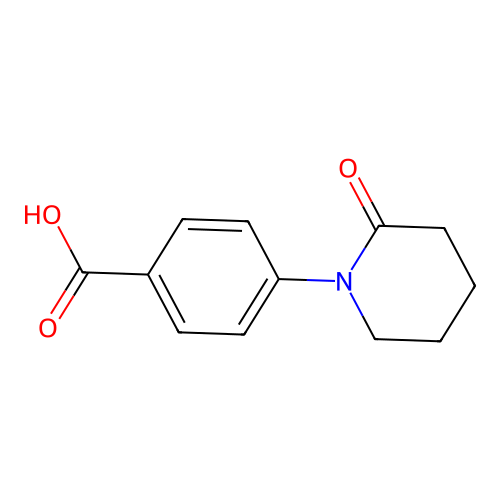 4-(2-Oxopiperidin-1-yl)benzoic acid structure