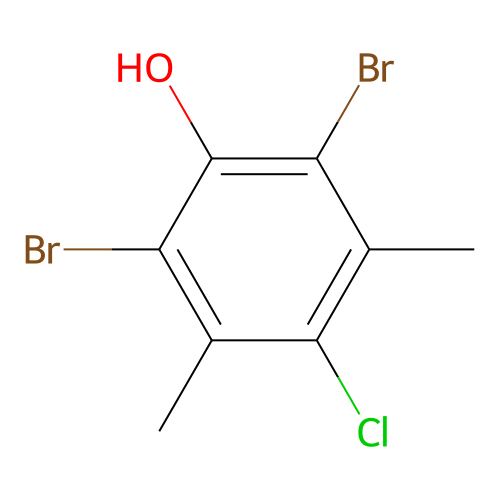 2,6-Dibromo-4-chloro-3,5-dimethylphenol structure