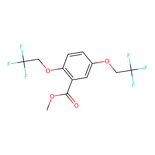 Methyl 2,5-bis(2,2,2-trifluoroethoxy)benzoate structure