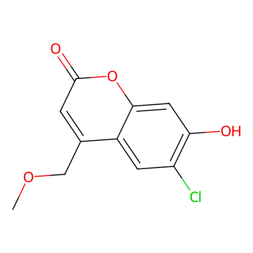 6-chloro-7-hydroxy-4-(methoxymethyl)-2H-chromen-2-one structure
