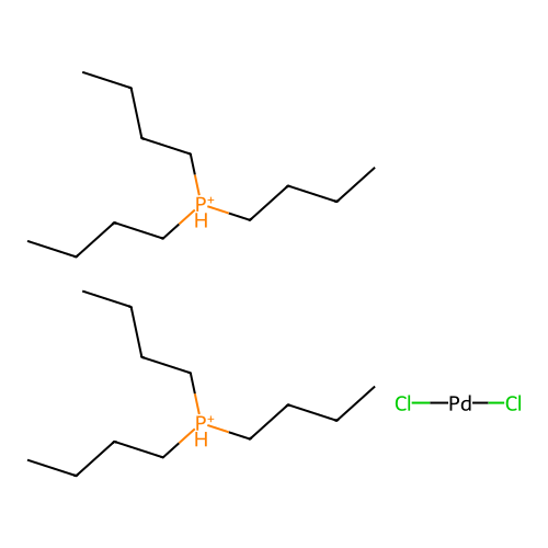 Dichloropalladium;bis(tributylphosphanium) structure