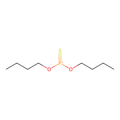 Dibutoxy(sulfanylidene)phosphanium structure