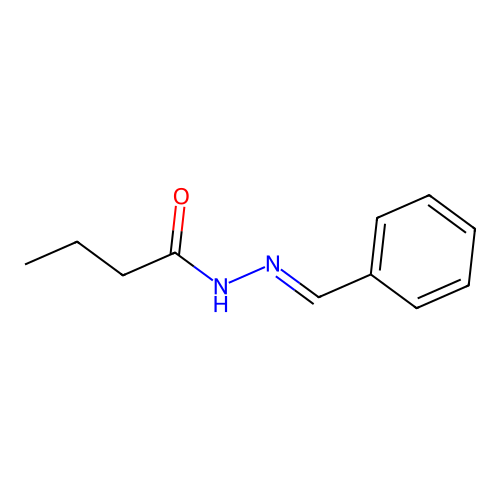 N-(benzylideneamino)butanamide structure