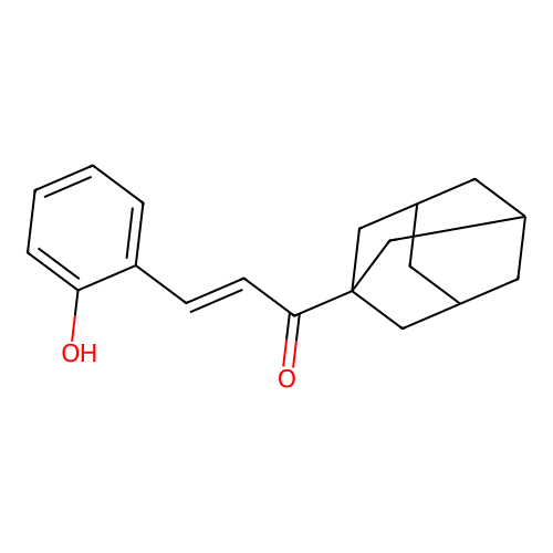 (E)-1-(1-adamantyl)-3-(2-hydroxyphenyl)prop-2-en-1-one structure