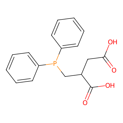 2-[(Diphenylphosphanyl)methyl]butanedioic acid structure