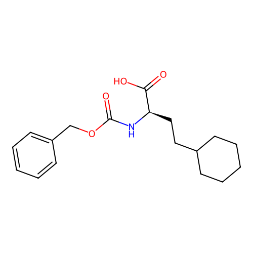 (2R)-2-{[(benzyloxy)carbonyl]amino}-4-cyclohexylbutanoic acid structure