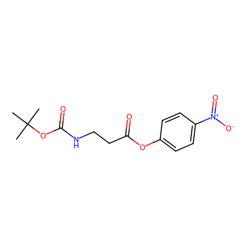 Boc-beta-alanine 4-nitrophenyl ester structure