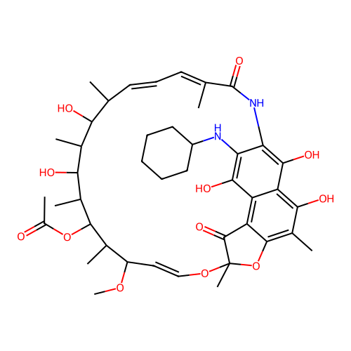 3-(Cyclohexylamino)rifamycin structure