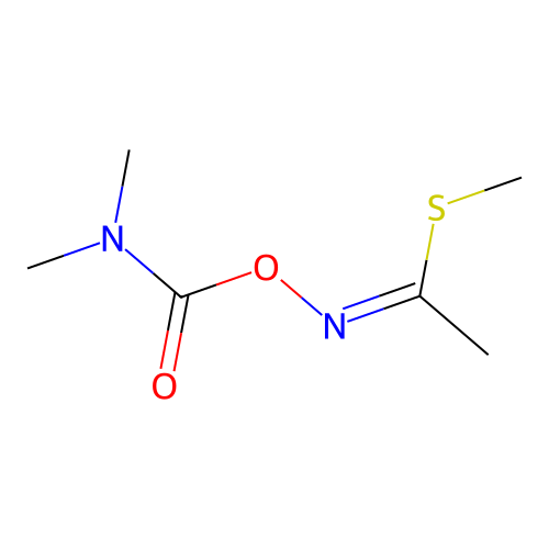 Acetimidic acid, N-((dimethylcarbamoyl)oxy)thio-, methyl ester structure