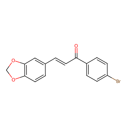 3-(1,3-Benzodioxol-5-yl)-1-(4-bromophenyl)prop-2-en-1-one structure