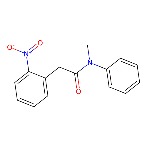 N-methyl-2-(2-nitrophenyl)-N-phenylacetamide structure