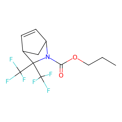 Propyl 3,3-bis(trifluoromethyl)-2-azabicyclo[2.2.1]hept-5-ene-2-carboxylate structure