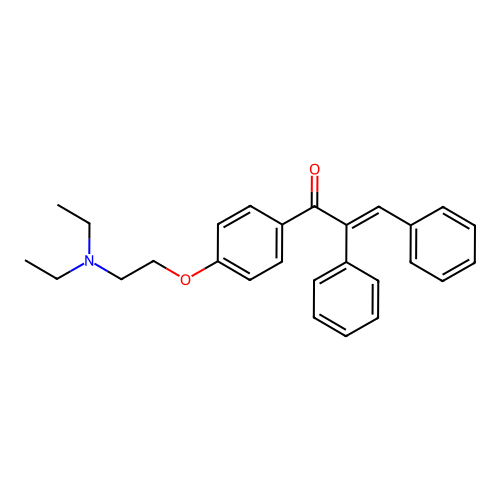 4'-(2-(Diethylamino)ethoxy)-2,3-diphenylacrylophenone structure
