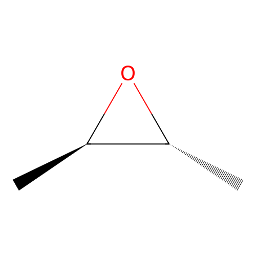 trans-2R,3R-epoxybutane structure