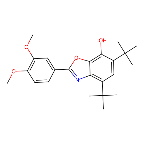 4,6-Di-tert-butyl-2-(3,4-dimethoxyphenyl)-1,3-benzoxazol-7-ol structure