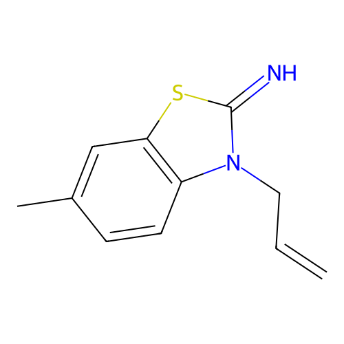 6-Methyl-3-prop-2-enyl-1,3-benzothiazol-2-imine structure