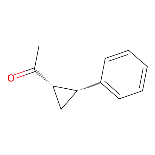 1-[(1S,2R)-2-phenylcyclopropyl]ethanone structure