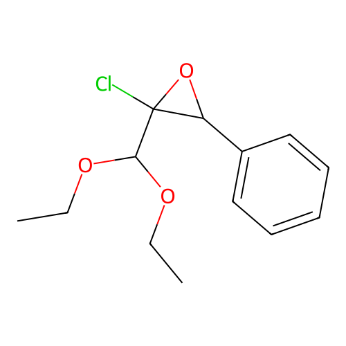 2-Chloro-2-(diethoxymethyl)-3-phenyloxirane structure
