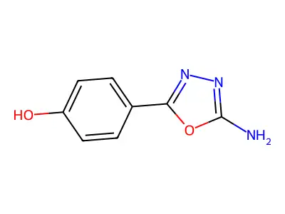 4-(5-Amino-1,3,4-oxadiazol-2-YL)phenol structure