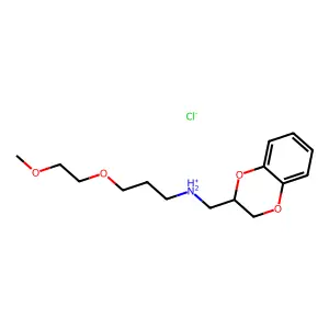 1,4-Benzodioxan-2-methylamine, N-(3-(2-methoxyethoxy)propyl)-, hydrochloride structure