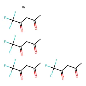 Aqua-tetrakis(trifluoroacetylacetonato)thorium(IV) structure