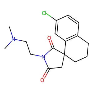 Spiro(naphthalene-1(2H),3'-pyrrolidine)-2',5'-dione, 3,4-dihydro-7-chloro-1'-(2-(dimethylamino)ethyl)- structure