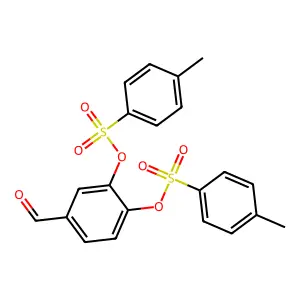 Benzaldehyde, 3,4-bis[[(4-methylphenyl)sulfonyl]oxy]- structure
