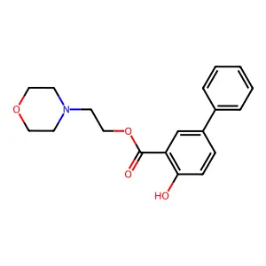 2-Morpholin-4-ylethyl 2-hydroxy-5-phenylbenzoate structure