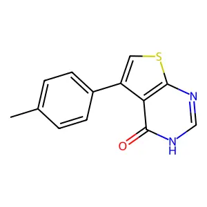 5-(4-methylphenyl)-3H,4H-thieno(2,3-d)pyrimidin-4-one structure