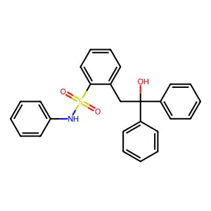 2-(2-hydroxy-2,2-diphenylethyl)-N-phenylbenzenesulfonamide structure