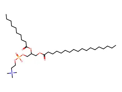 1-Stearoyl-2-caprylphosphatidylcholine structure