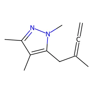 Pyrazole, 5-(2-methyl-2,3-butadienyl)-1,3,4-trimethyl- structure