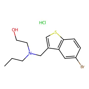 Ethanol, 2-(((5-bromobenzo(b)thien-3-yl)methyl)isopropylamino)-, hydrochloride structure