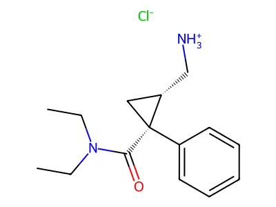 [(1S,2R)-2-(Diethylcarbamoyl)-2-phenylcyclopropyl]methylazanium;chloride structure