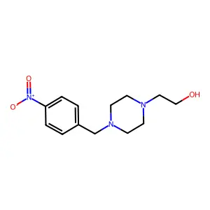 2-[4-[(4-Nitrophenyl)methyl]piperazin-1-yl]ethanol structure