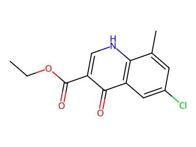 Ethyl 6-chloro-4-hydroxy-8-methylquinoline-3-carboxylate structure