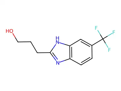 3-[6-(trifluoromethyl)-1H-benzimidazol-2-yl]propan-1-ol structure