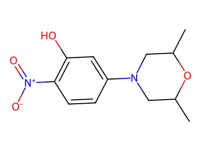 5-(2,6-Dimethylmorpholino)-2-nitrophenol structure
