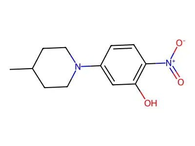5-(4-Methylpiperidin-1-yl)-2-nitrophenol structure