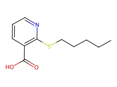 2-(Pentylthio)nicotinic acid structure