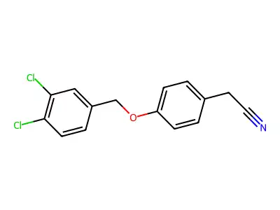 2-{4-[(3,4-Dichlorobenzyl)oxy]phenyl}acetonitrile structure