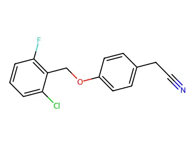 4-[(2-Chloro-6-fluorophenyl)methoxy]benzeneacetonitrile structure