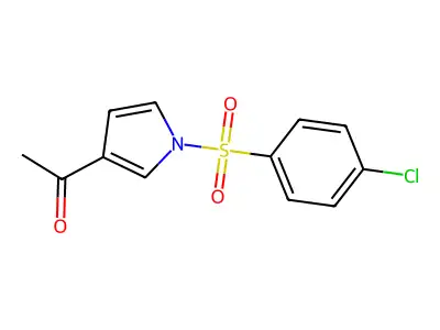 1-[1-(4-chlorophenyl)sulfonylpyrrol-3-yl]ethanone structure