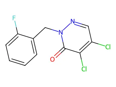 4,5-Dichloro-2-(2-fluorobenzyl)pyridazine-3(2H)-one structure