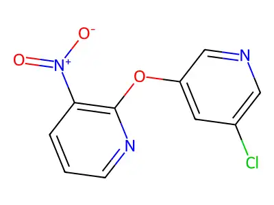 2-((5-Chloro-3-pyridinyl)oxy)-3-nitropyridine structure