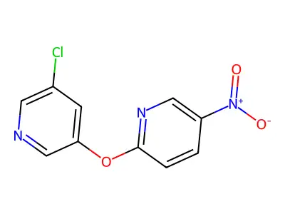 2-((5-Chloro-3-pyridinyl)oxy)-5-nitropyridine structure