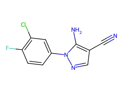 5-Amino-1-(3-chloro-4-fluorophenyl)-1H-pyrazole-4-carbonitrile structure